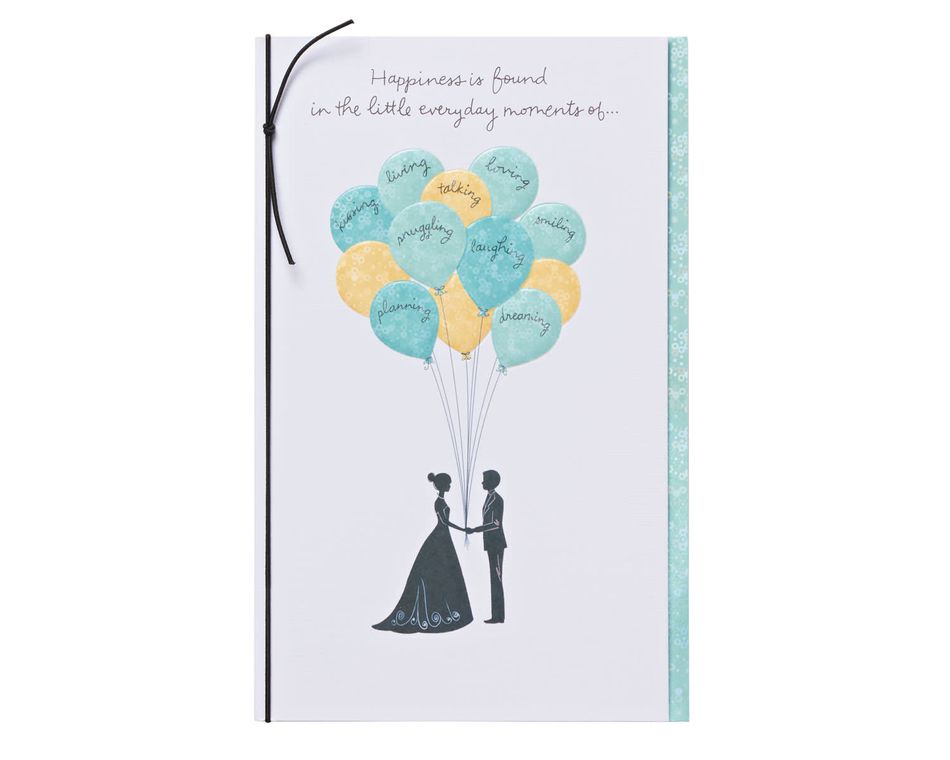 everyday moments wedding card with foil