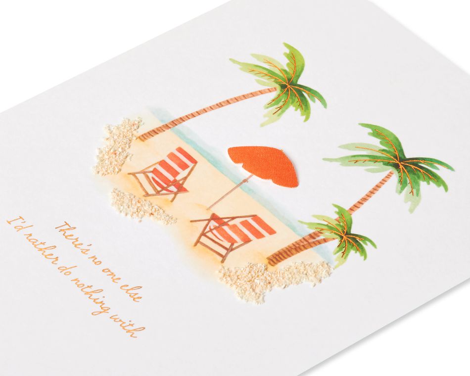 Beach Blank Romantic Greeting Card