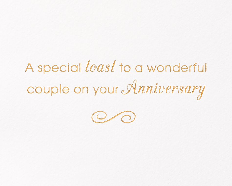 A Special Toast Anniversary Greeting Card for Couple