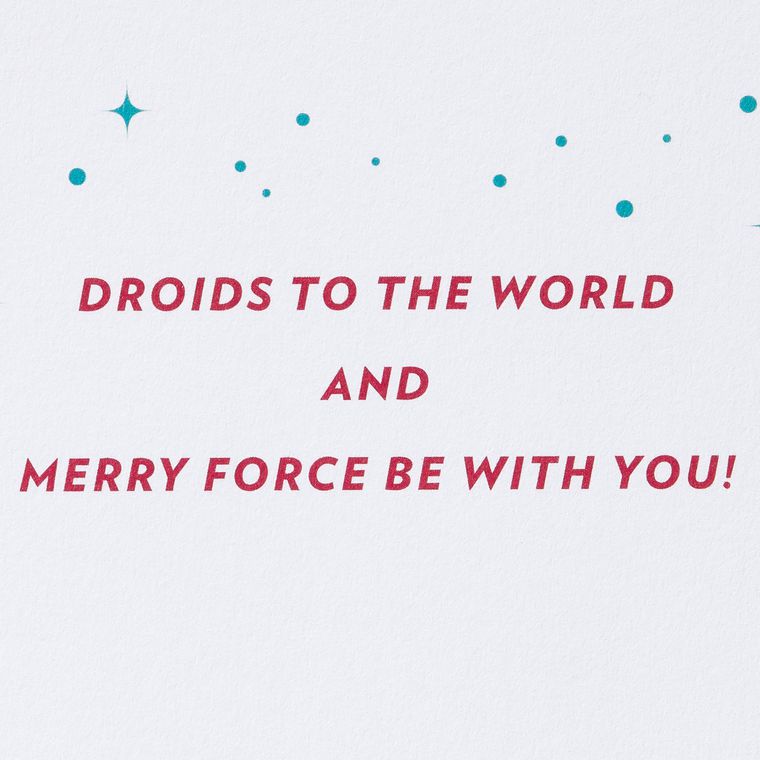 Merry Force Be with You Star Wars Christmas Greeting Card