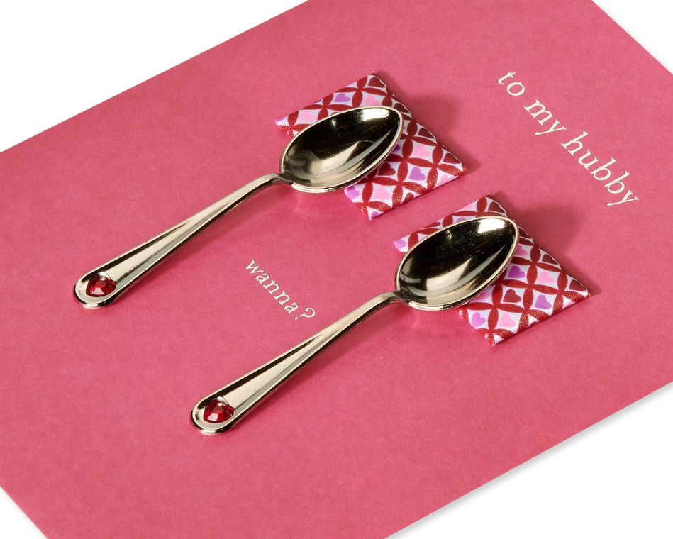 Spoons Funny Valentine’s Day Greeting Card for Husband 