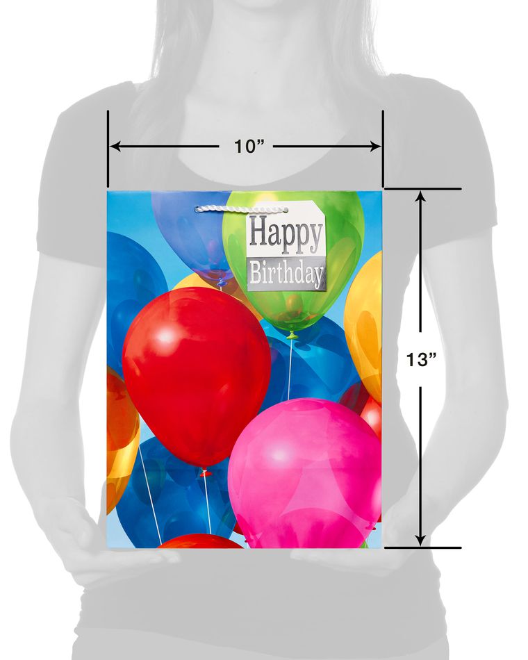 Colorful Balloons Medium Birthday Gift Bag
