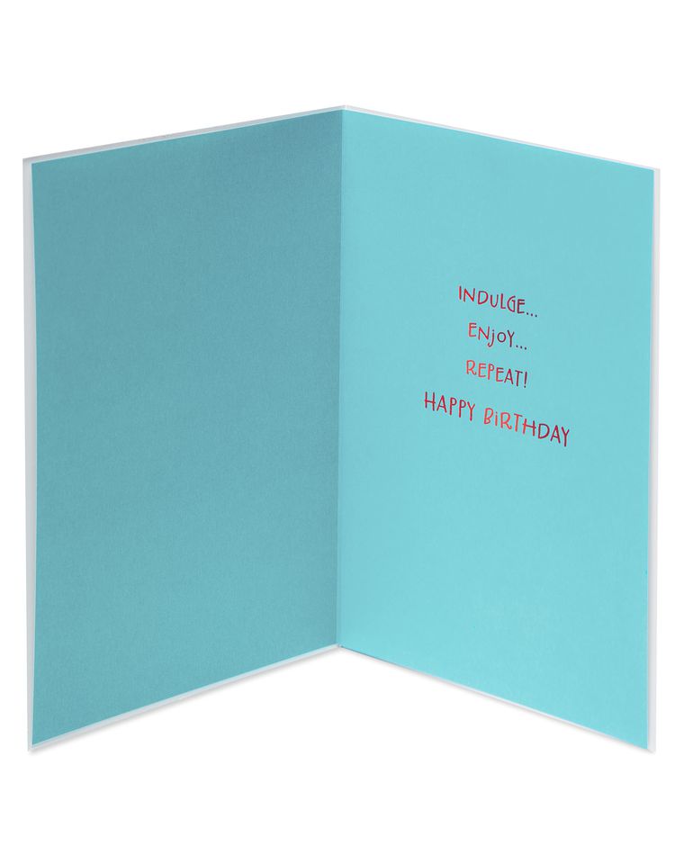 Cake Goes Here Funny Cat Birthday Greeting Card 