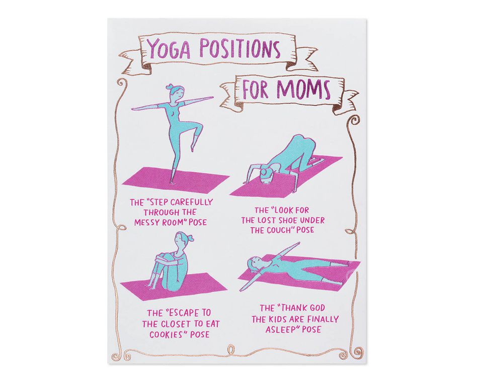 Funny Yoga Mother's Day Card 