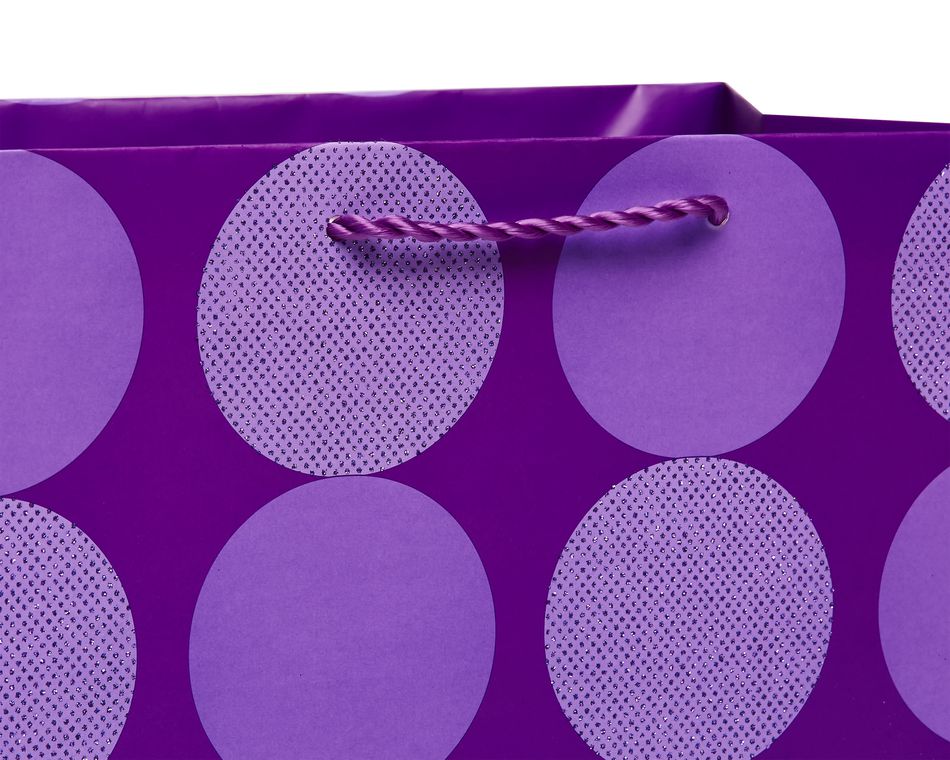 Large Purple Dot Gift Bag