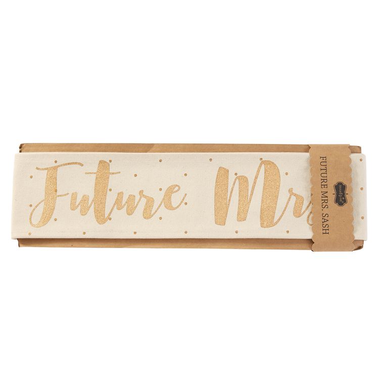 Mud Pie Future Mrs. Canvas Wedding Sashes