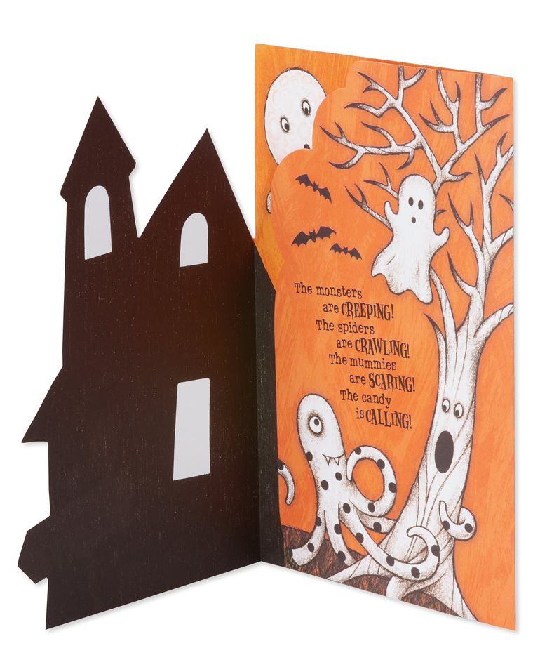 Haunted House Halloween Card with Stickers