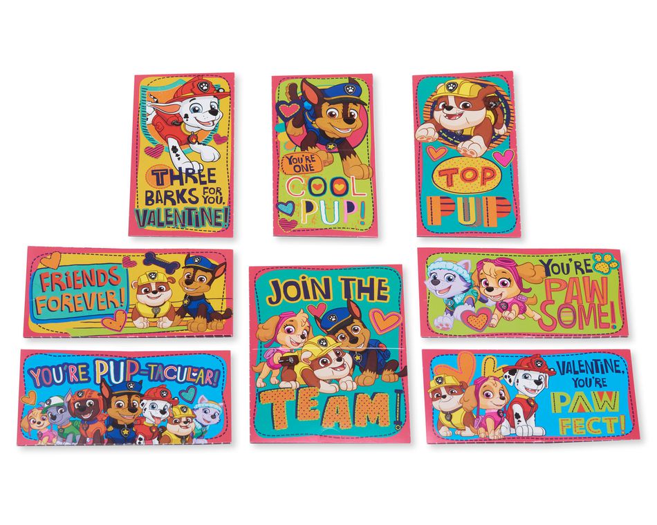 Nickelodeon Paw Patrol Hearts Valentine's Day Exchange Cards, 32-Count