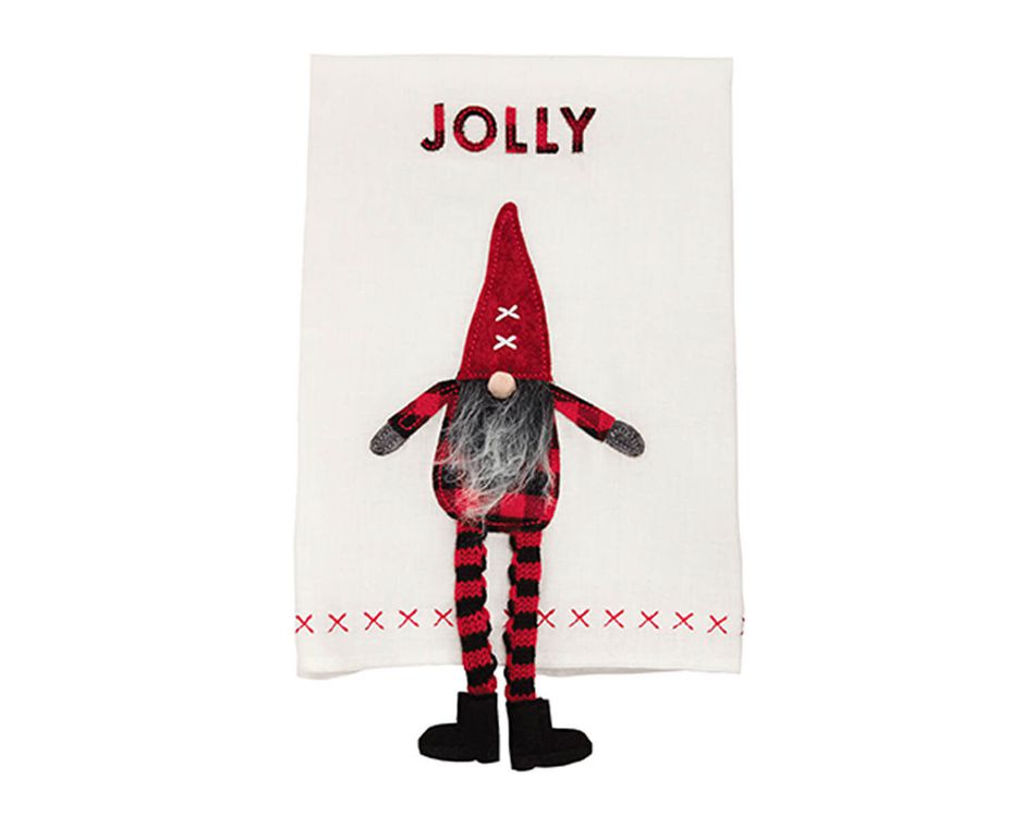 Mud Pie Jolly Dangle Leg Gnome Towel