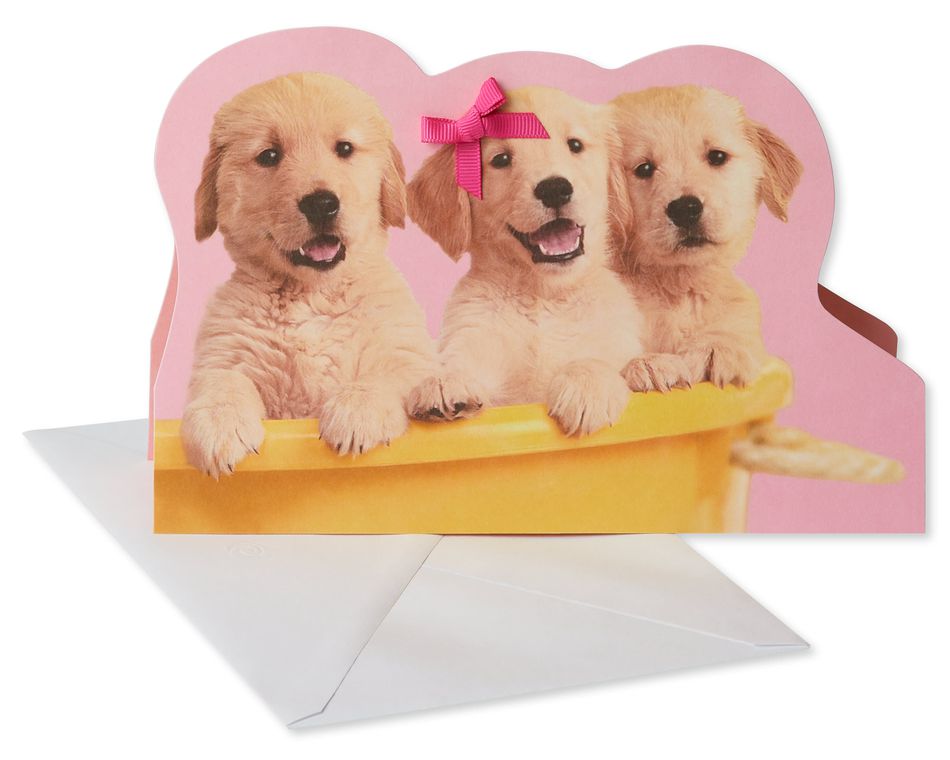 Puppies Mother's Day Card 