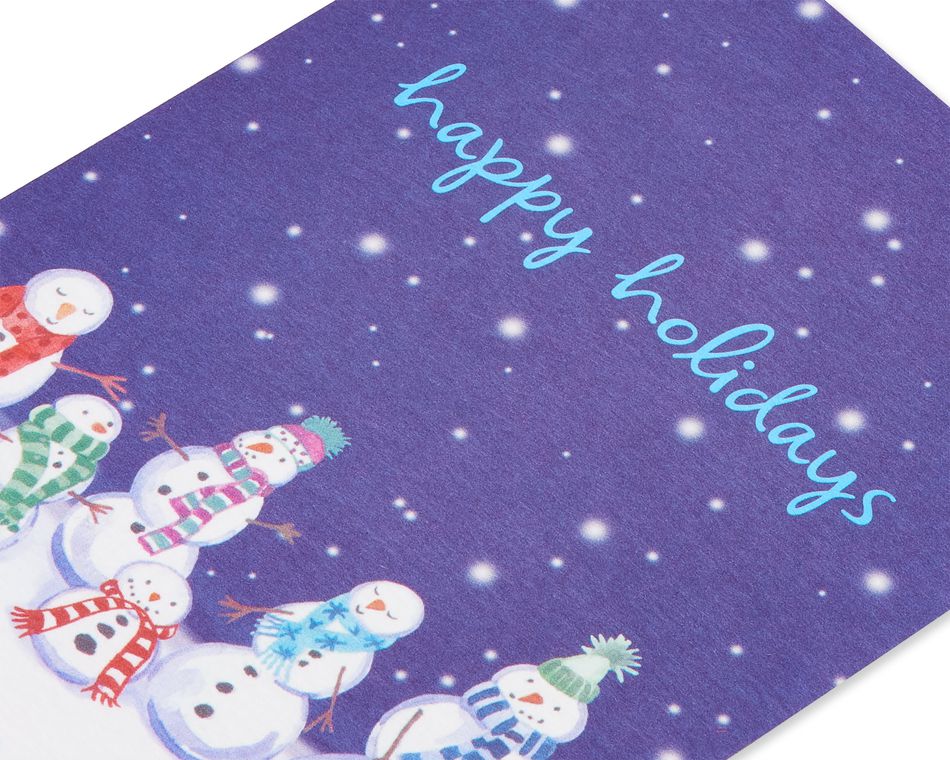 Happy Holidays Snowmen - Glitter Free Christmas Cards Boxed, 20-Count