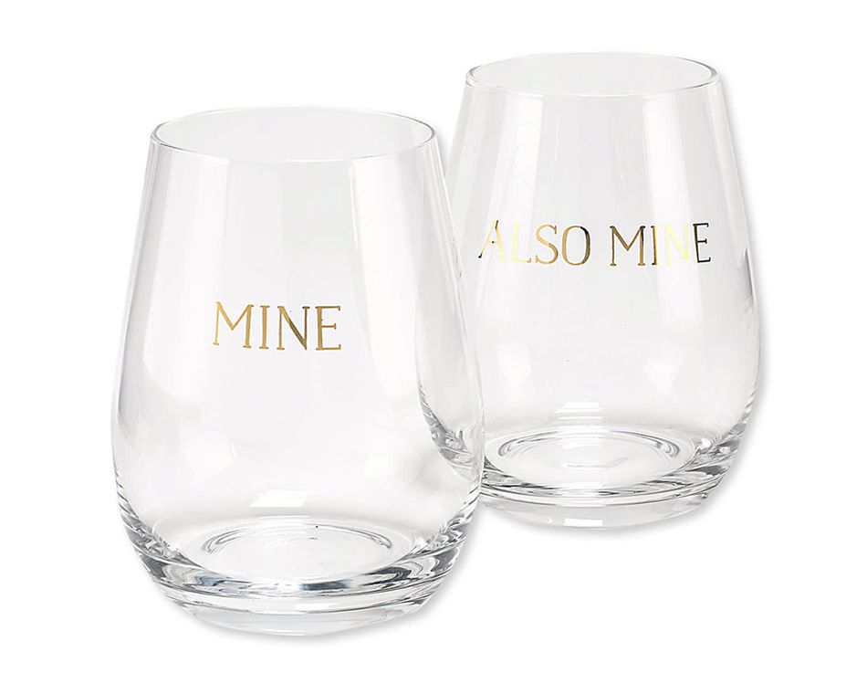 mine & also mine wine glasses (set of 2)