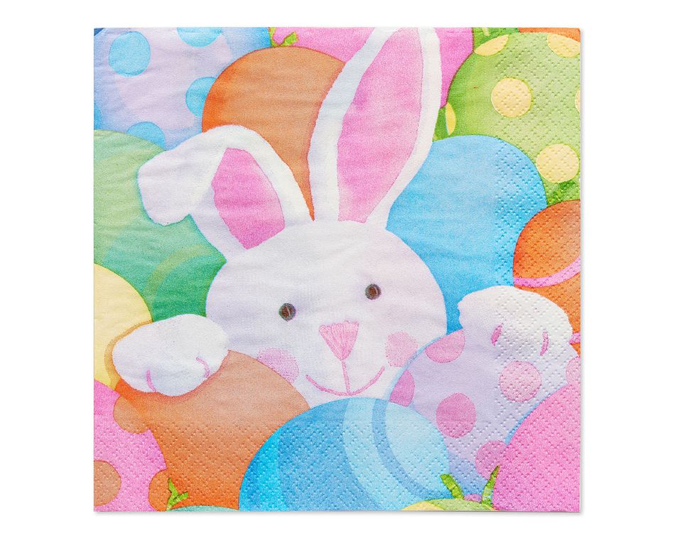 peek-a-boo bunny lunch napkin 16 ct
