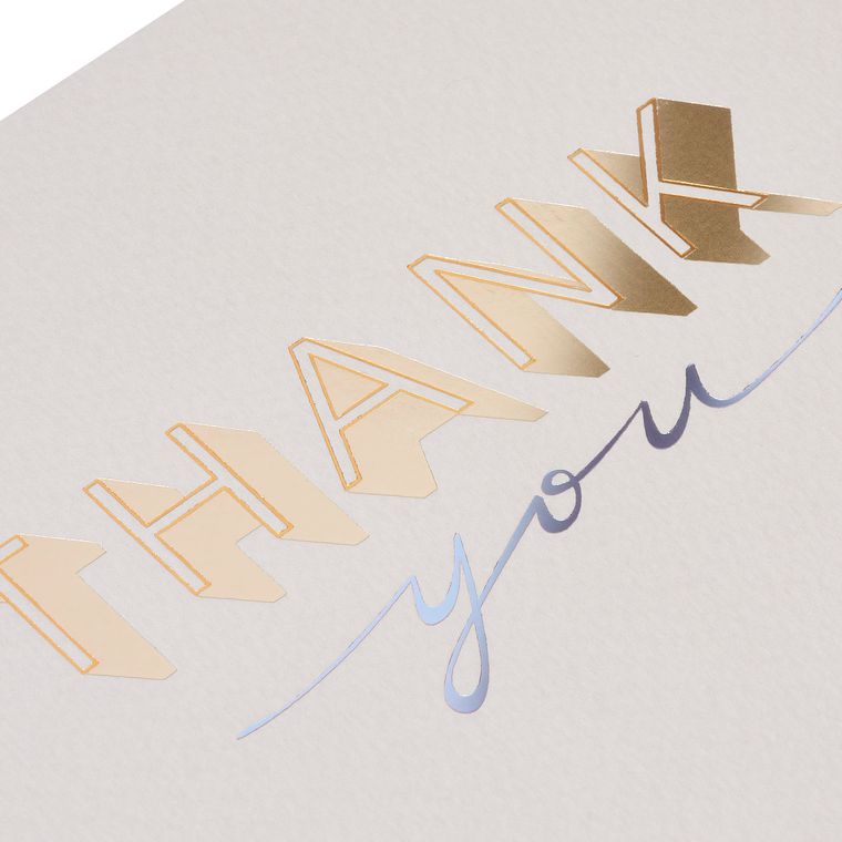 Thank You Lettering Blank Thank You Greeting Card