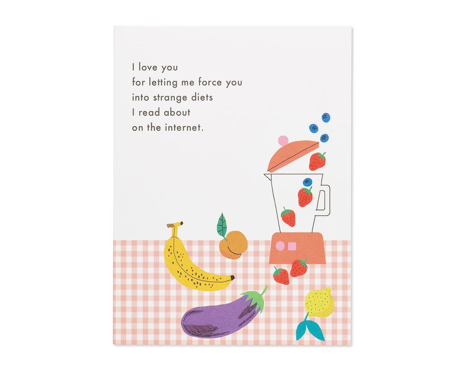 strange diets valentine's day card