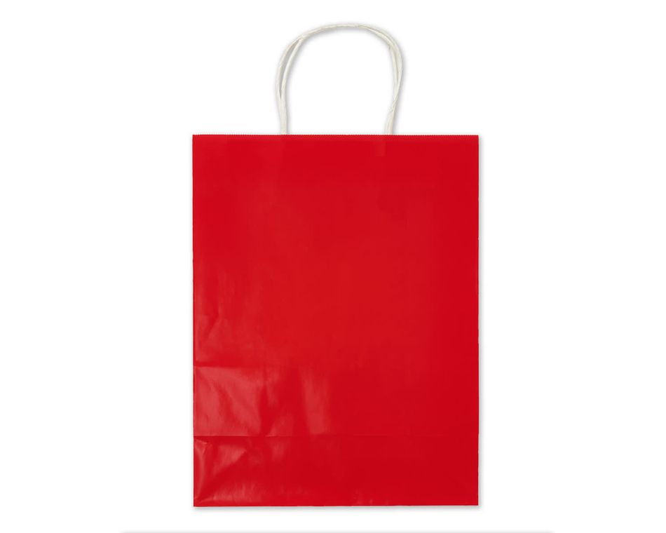 Medium Gift Bag, Solid Red