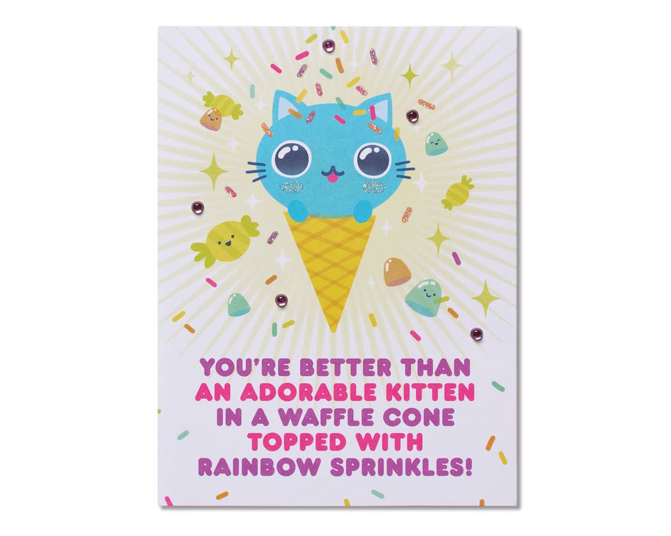 Adorable Kitten Birthday Card