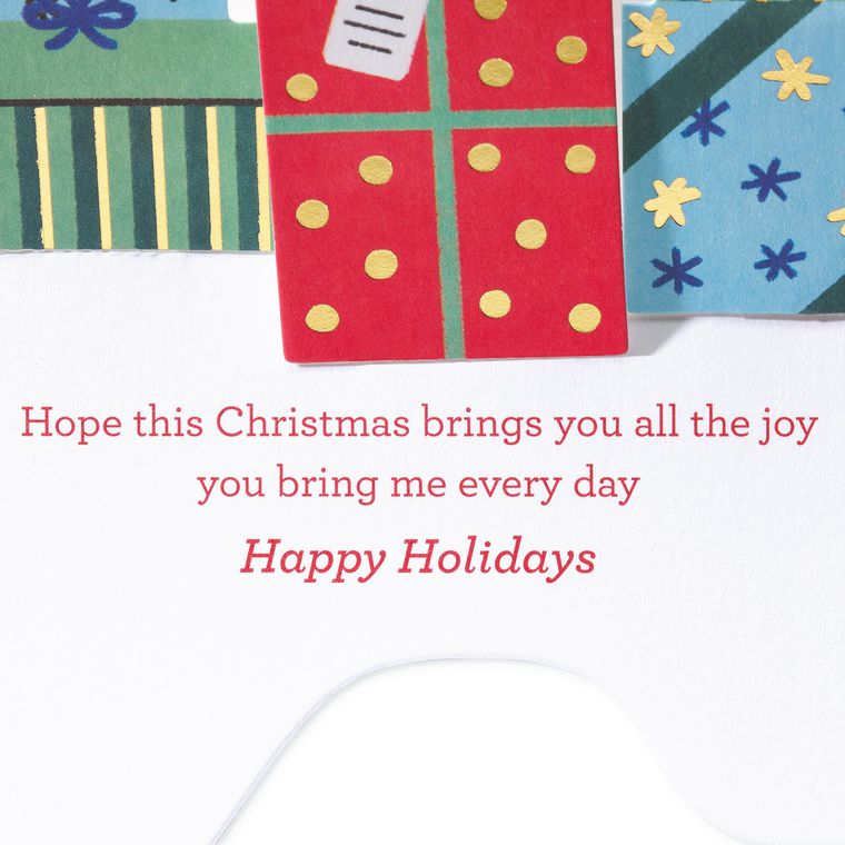 The Joy You Bring Me Everyday Christmas Greeting Card for Parents
