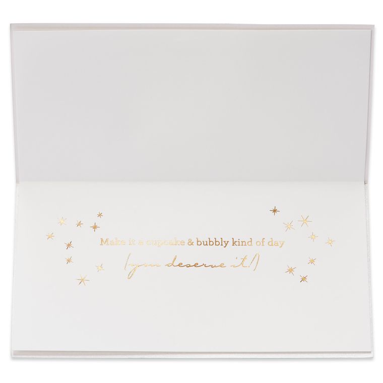 Champagne with Cake Birthday Greeting Card