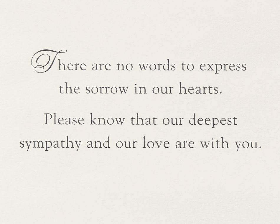 Our Deepest Sympathy and Our Love Sympathy Greeting Card