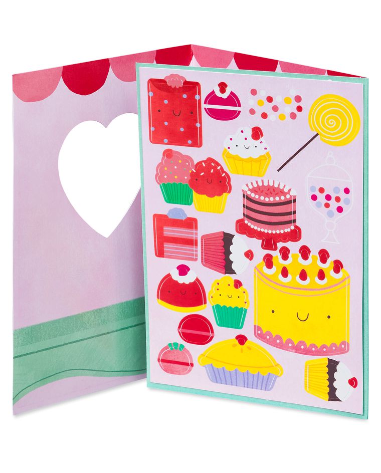 Sweet and Wonderful Stickers Valentine's Day Greeting Card