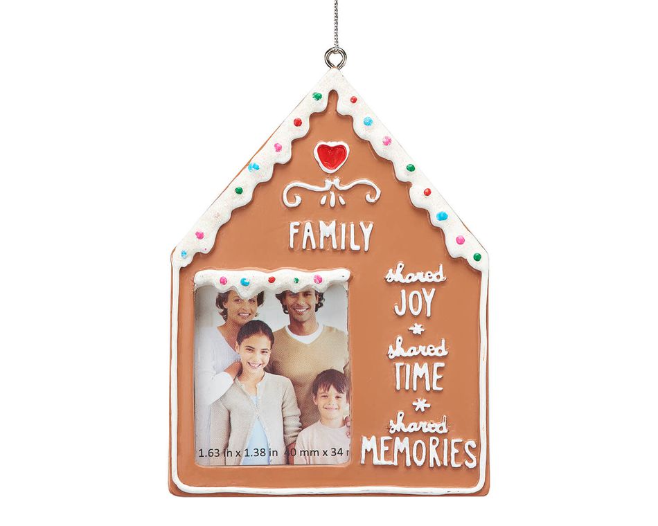 Family Gingerbread Frame Ornament