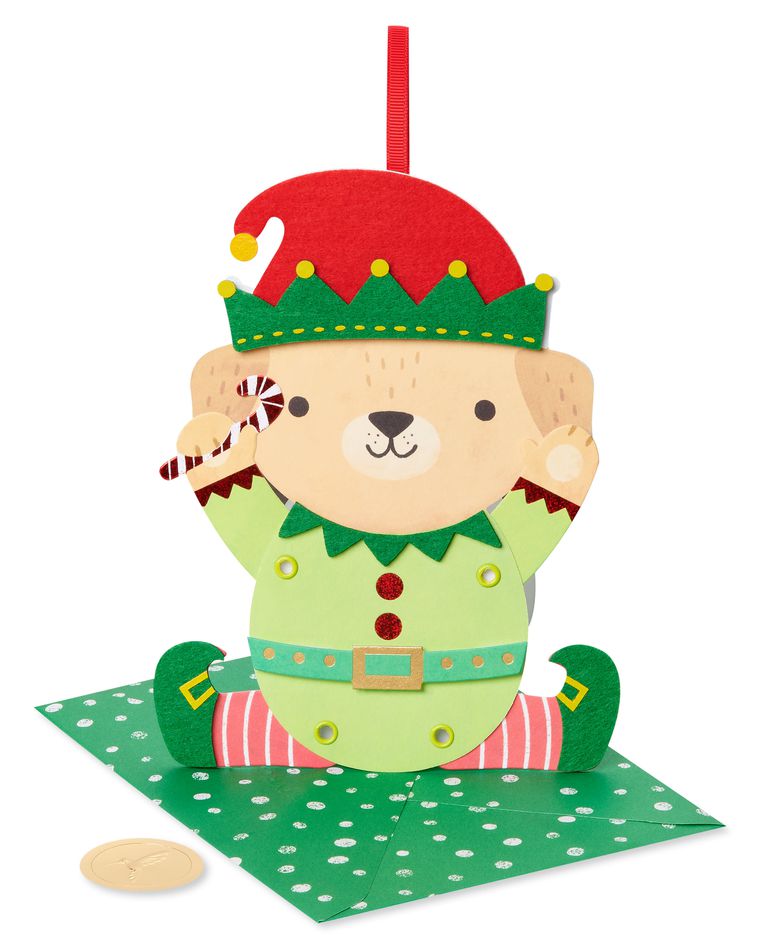 Christmas Cheer Dog Christmas Greeting Card 