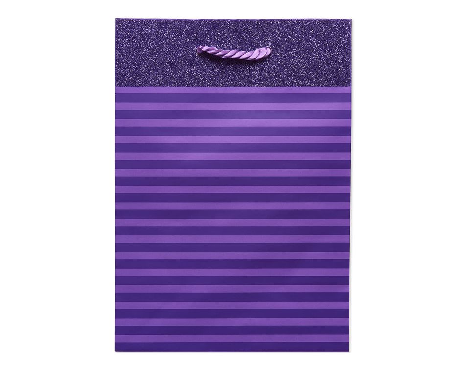 Small Purple Stripes with Glitter Gift Bag