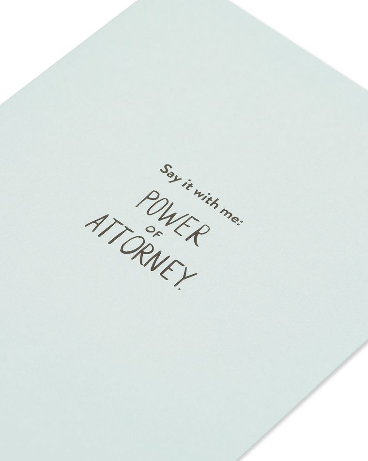 power of attorney mother's day card