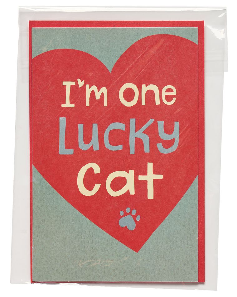 Lucky Cat Valentine's Day Card