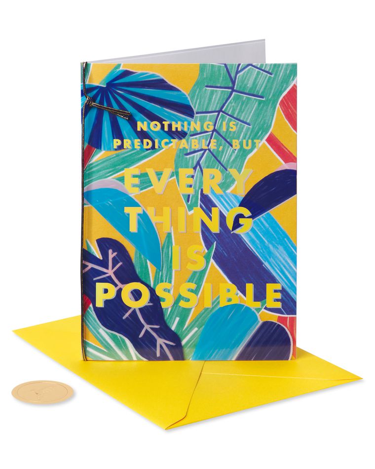 Everything Is Possible Encouragement Blank Greeting Card - Illustrated by Sabrena Khadija