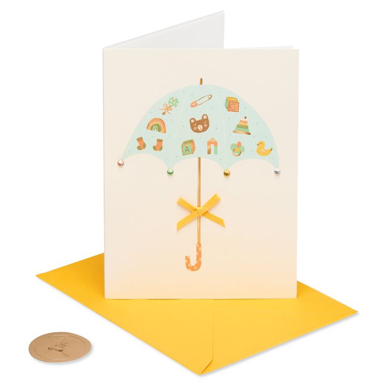 Umbrella Baby Shower Greeting Card