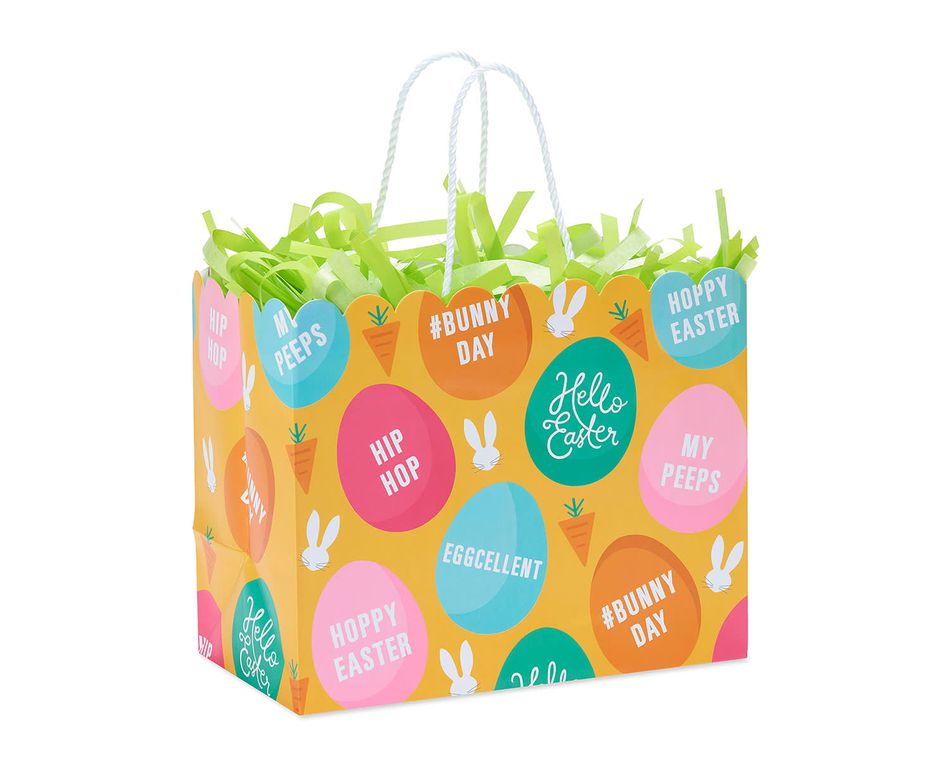 Medium Easter Bunny Day Gift Bag with Tissue Shred
