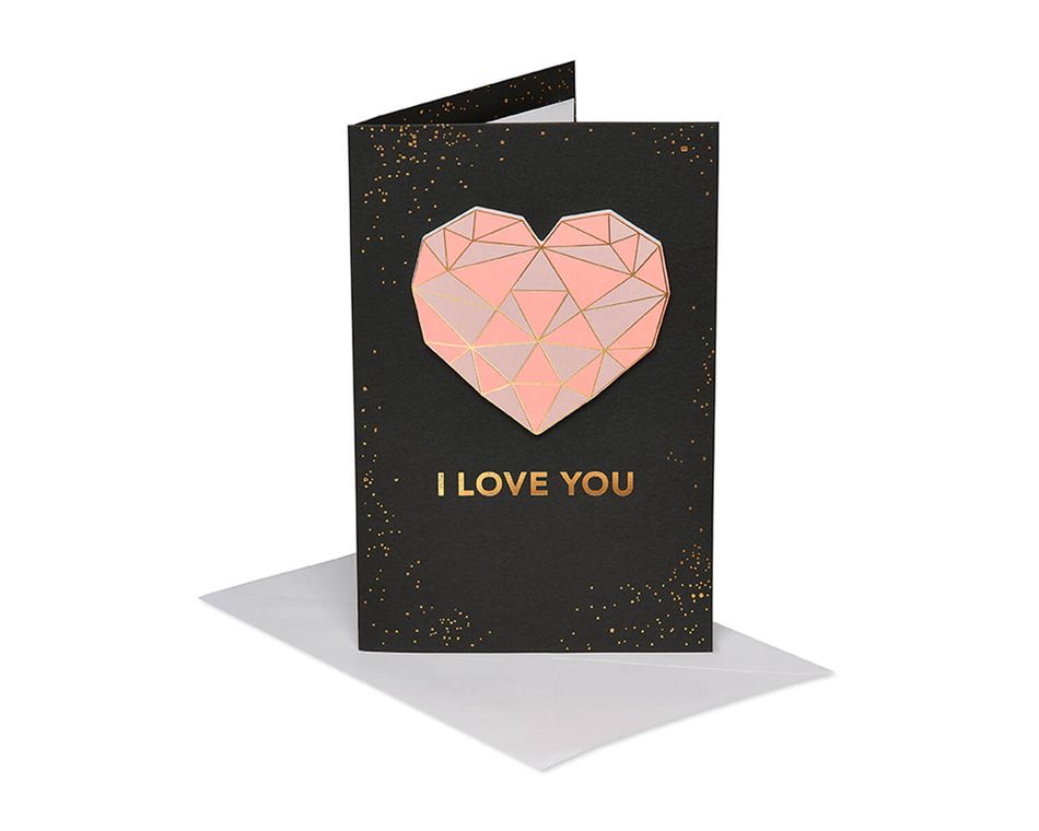 Geometric Heart Valentine's Day Card
