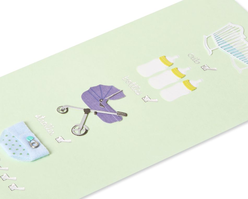 Baby Checklist New Baby Greeting Card 