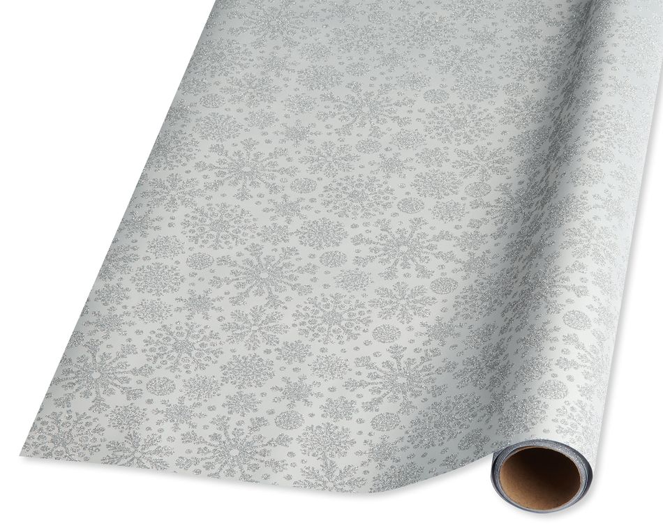Silver Holiday Wrapping Paper