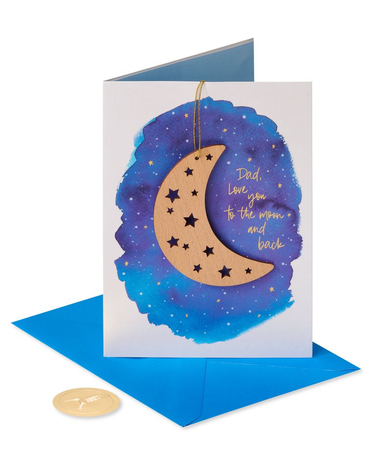 To the Moon and Back Birthday Greeting Card for Dad