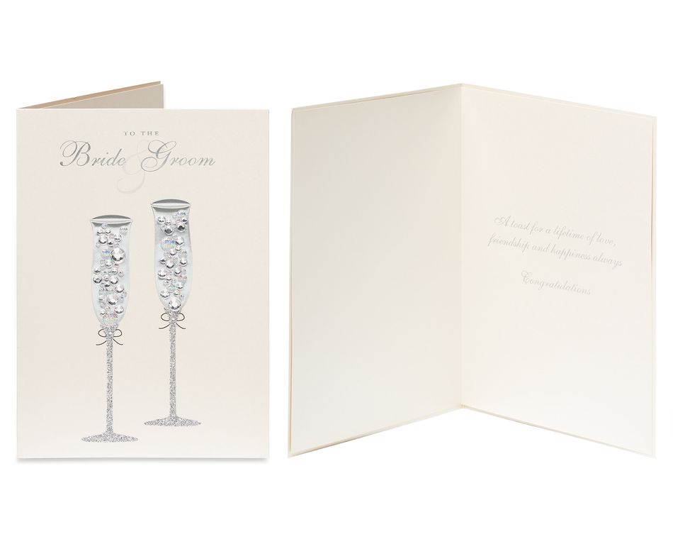 Elegant Wedding Greeting Card Bundle, 3-Count