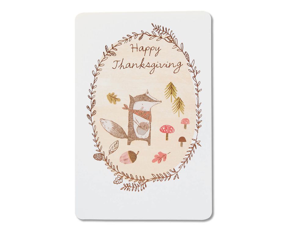 Raccoon Thanksgiving Card, 6-Count