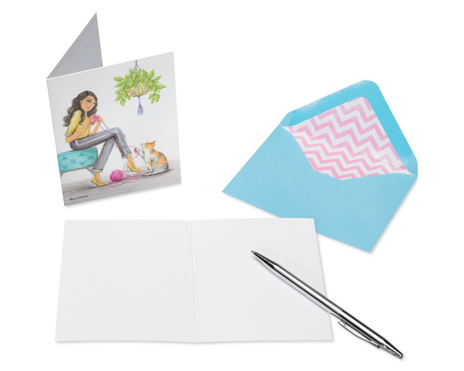 Woman with Pet Boxed Blank Cards with Envelopes for Her - Designed by Bella Pilar, 20-Count