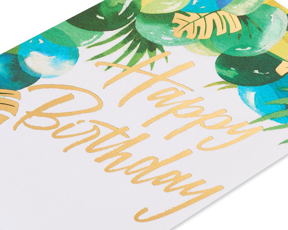 Greenery Balloons Birthday Greeting Card 