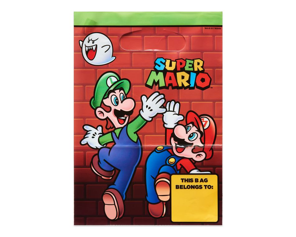 Super Mario Treat Bags, 8-Count,