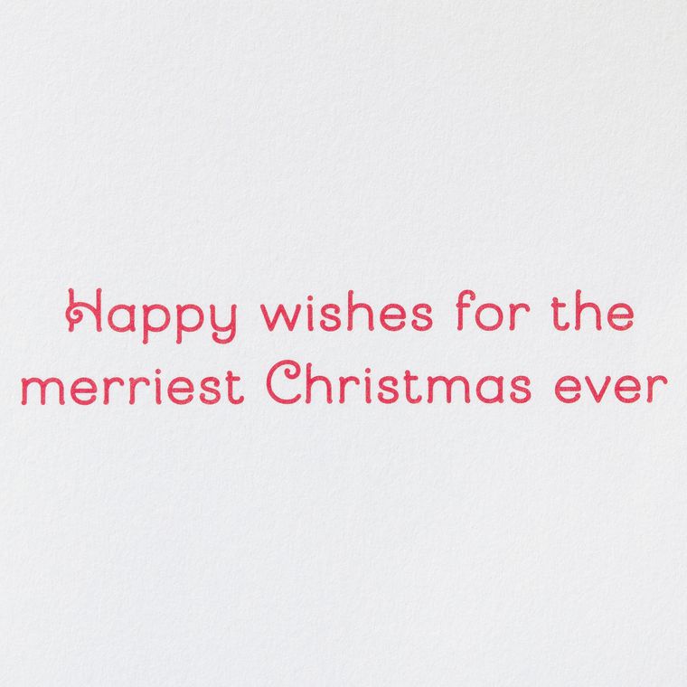 Wishes for the Merriest Christmas Christmas Greeting Card