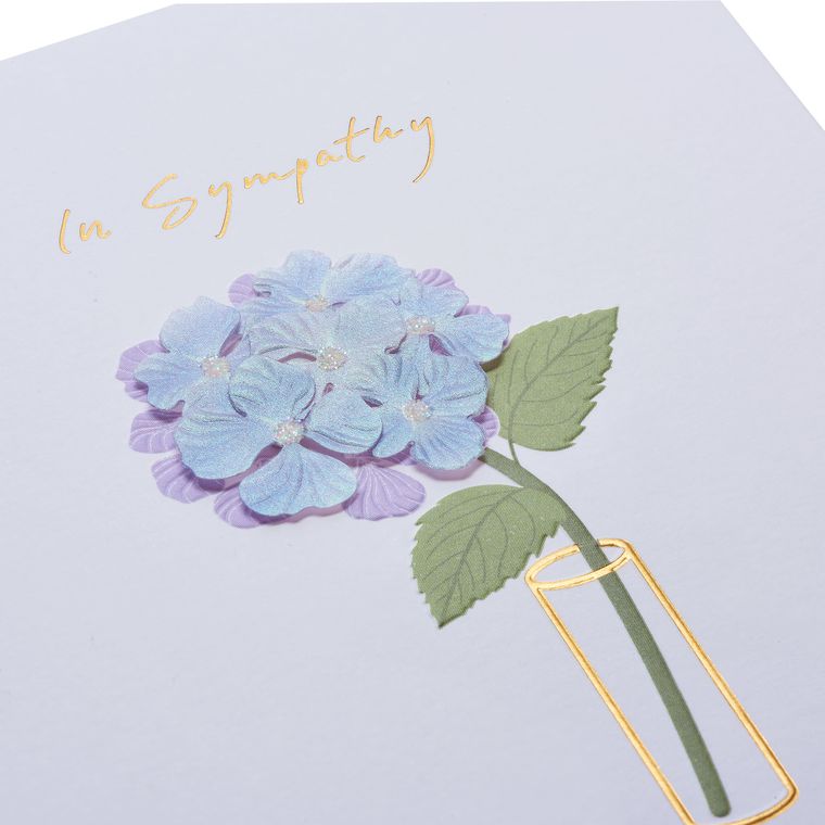 Floral Vase Sympathy Greeting Card