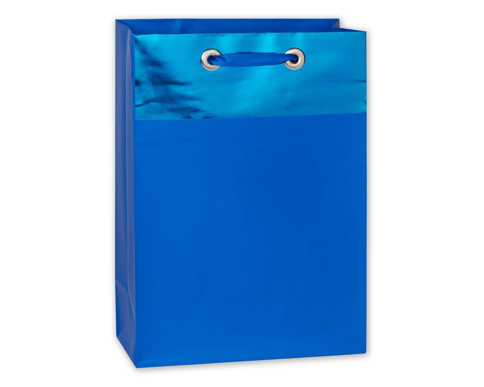 jumbo blue metallic gift bag