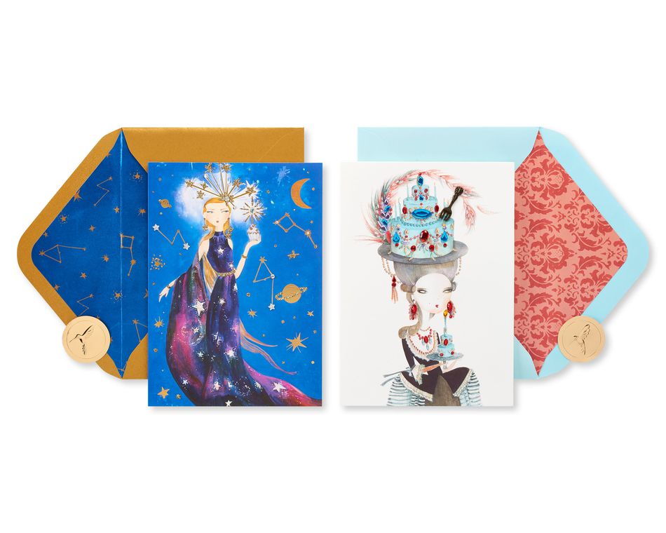 Celestial Birthday Greeting Card Bundle for Her, 2-Count