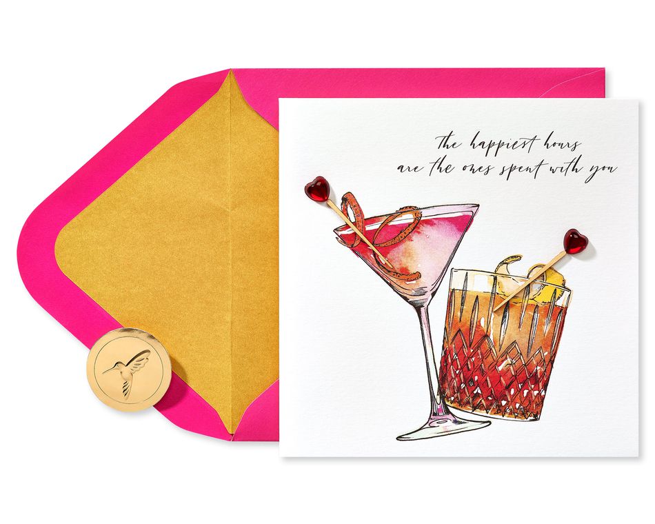 Cocktails Anniversary Greeting Card 