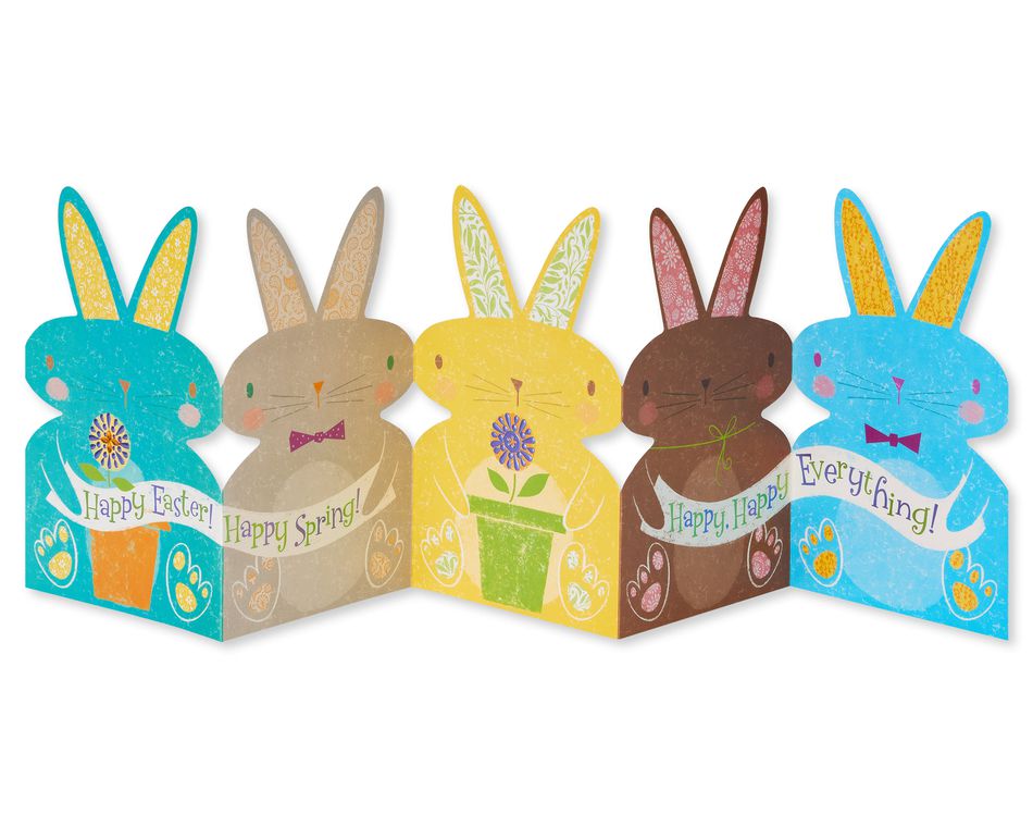 Blue Bunny Easter Card