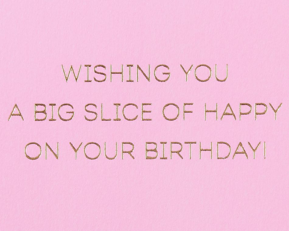 Tall Cake Slice Birthday Greeting Card 