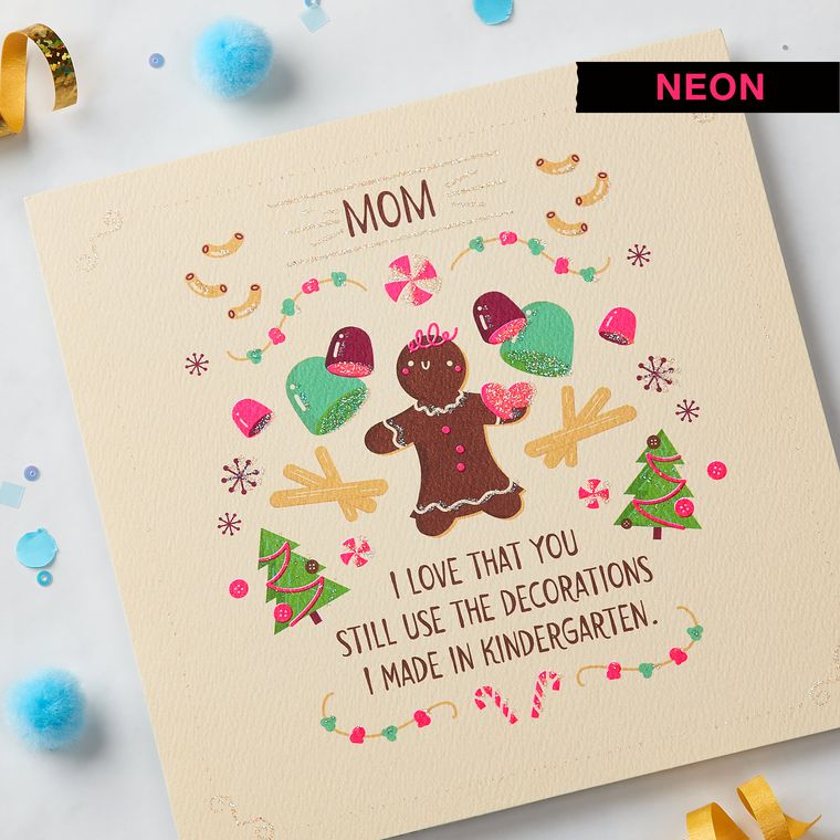 Gingerbread Greeting Card for Mom - Christmas, Happy Holidays